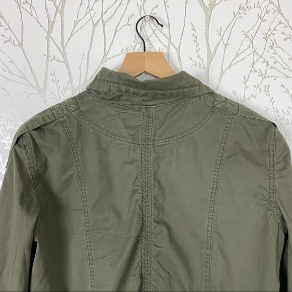 BAR III Army Green Utility Zip-Up Elastic Drawstring Waist Large Cotton - Picture 8 of 12